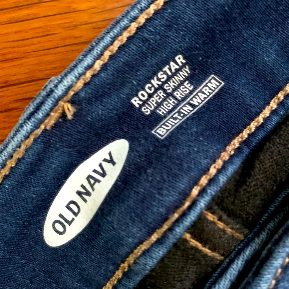 Rockstar Jeans with built-in warm in dark navy hue